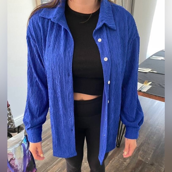 Drop Shoulder Longline Shirt - Picture 6 of 8